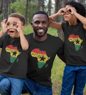 1sttheworld T-Shirt - Ghana African Country Continent Flag Soccer Fan T-Shirt Black A35