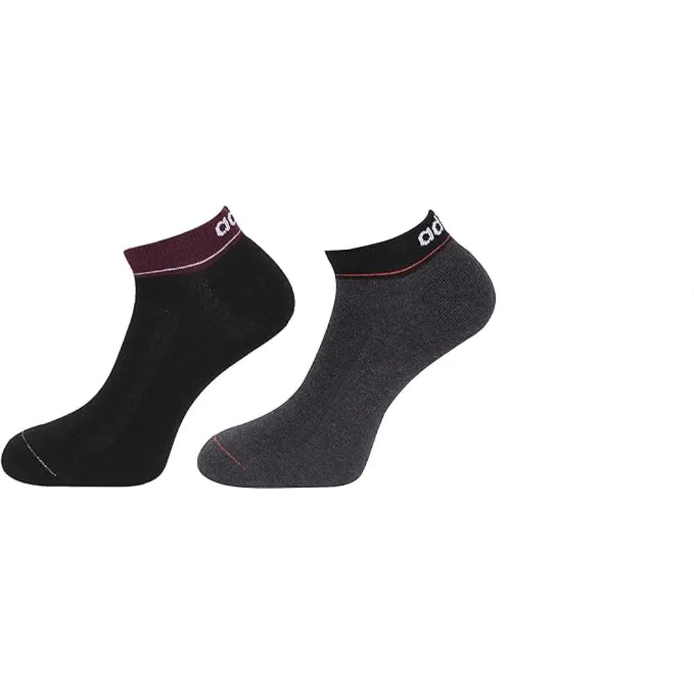 Adidas Men's Heel & Toe Cushion Low Cut Socks (Anthra Melange/Black)