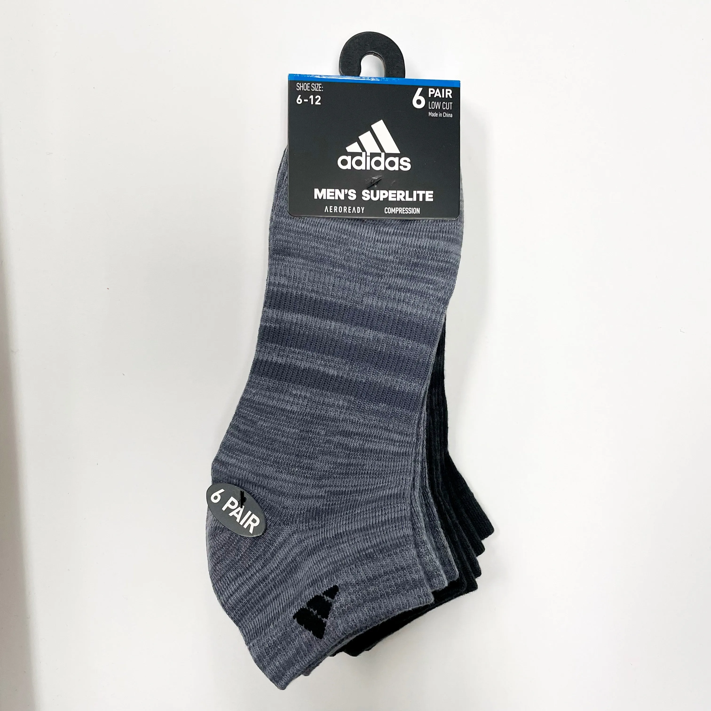 Adidas Men's Superlite low-cut 6 pairs socks