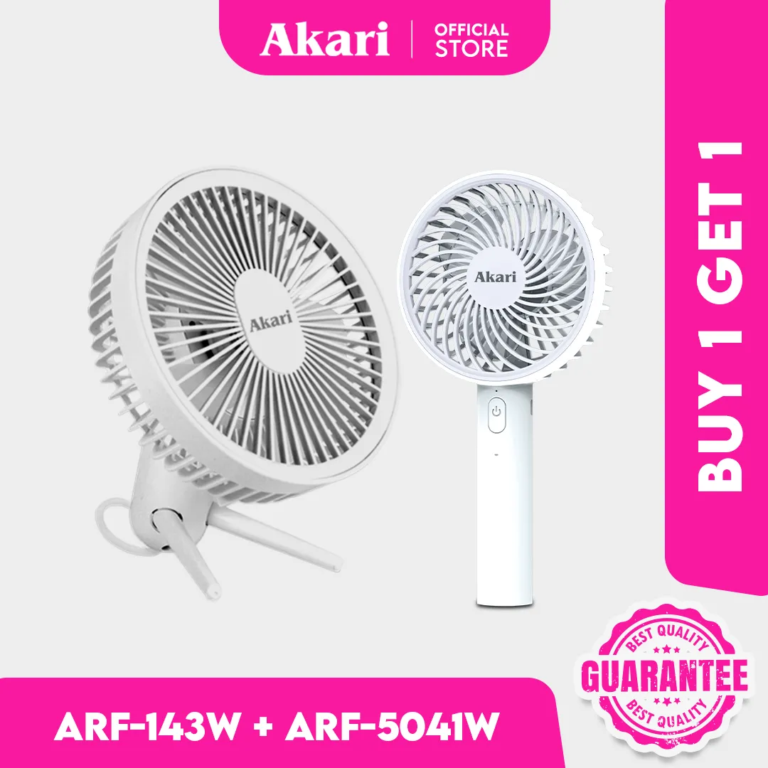 Akari Rechargeable Pet Flexi Fan (ARF-143)   FREE (ARF-5041) Handy Fan