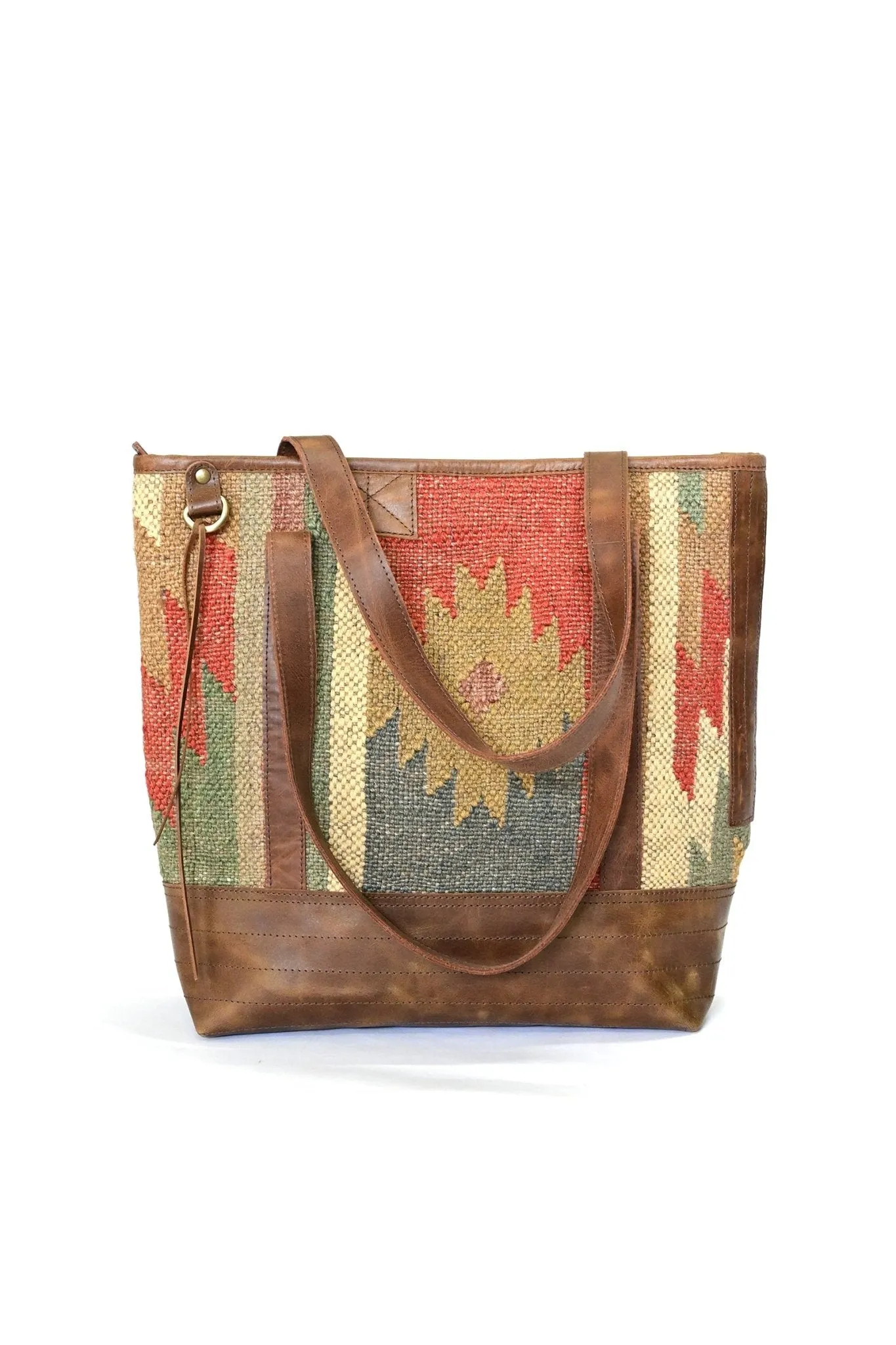 ANEUR - KILIM & LEATHER HAND BAG