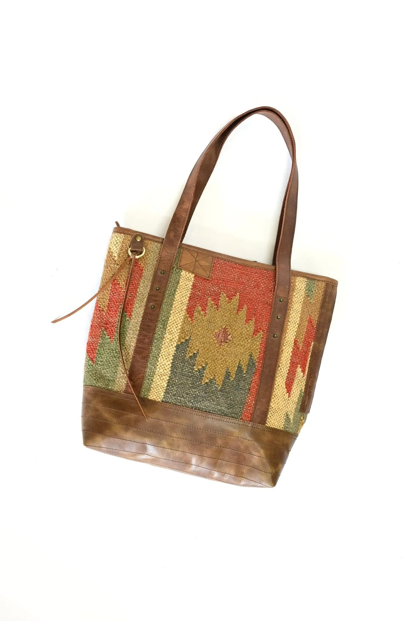 ANEUR - KILIM & LEATHER HAND BAG