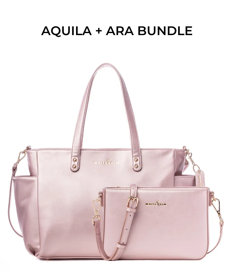 Aquila Tote Bag - Pink Metallic