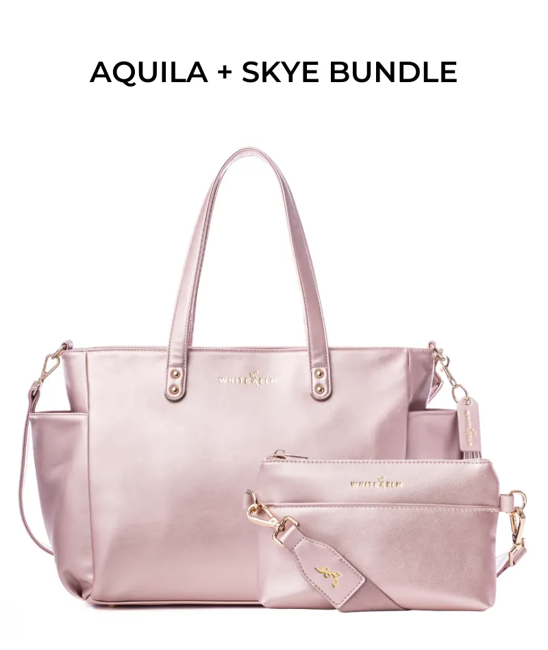 Aquila Tote Bag - Pink Metallic