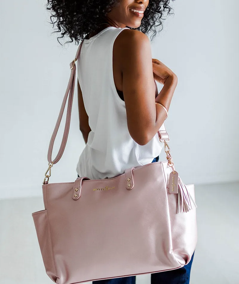 Aquila Tote Bag - Pink Metallic