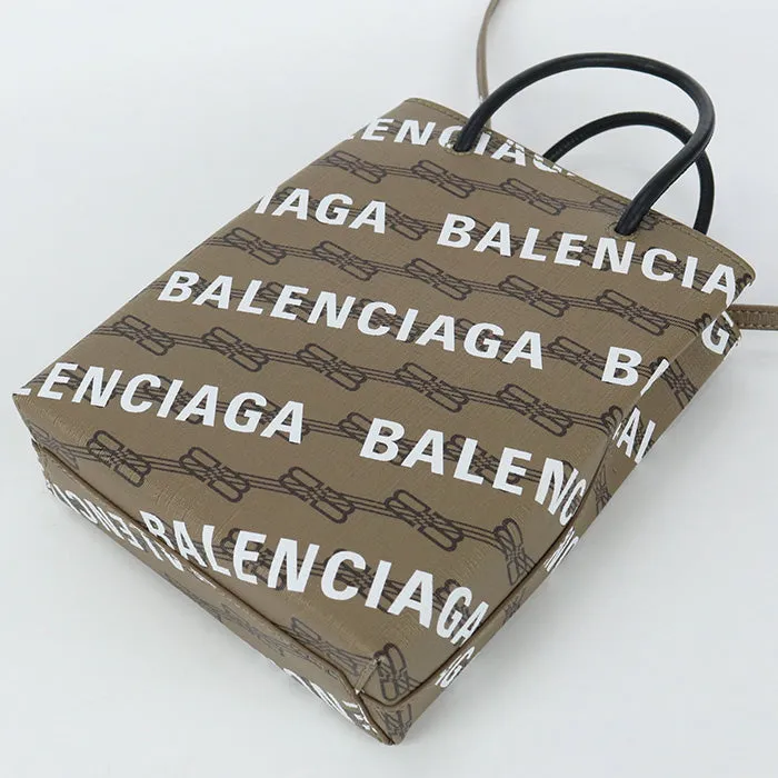 BALENCIAGA 693805 shopping phone holder 2way Hand Bag/Shoulder Bag PVC Brown