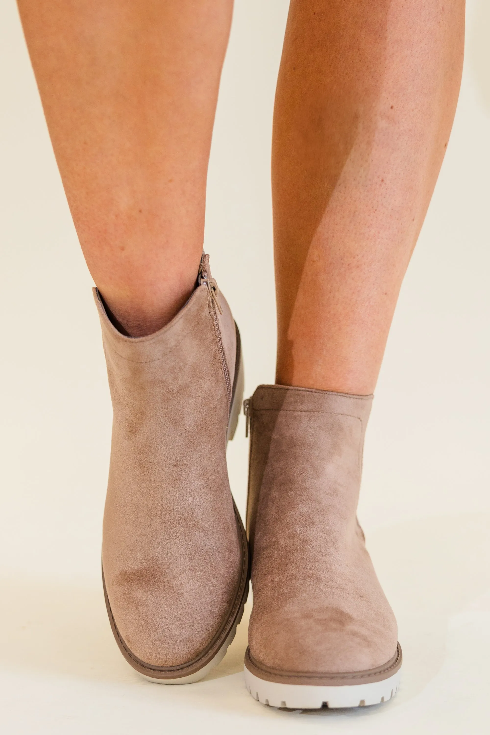 Bet Your Boots Booties, Taupe