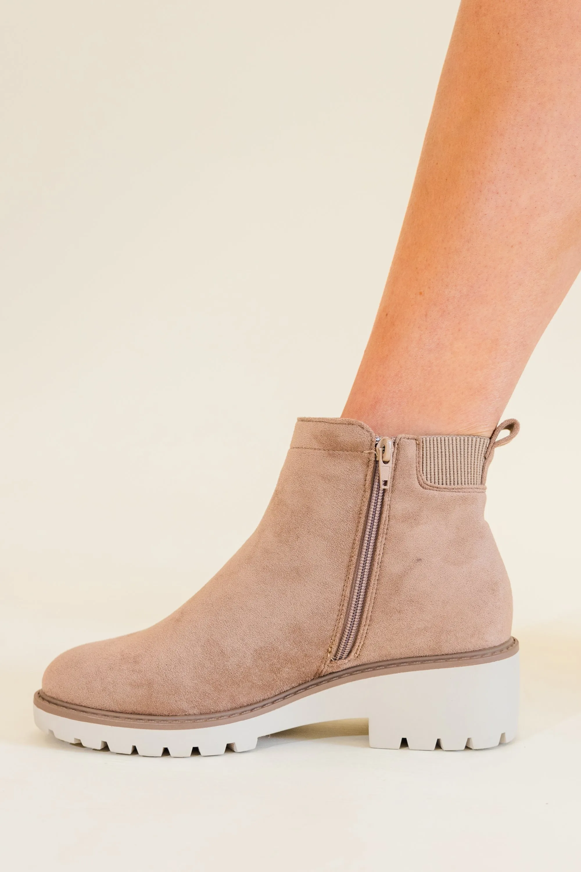 Bet Your Boots Booties, Taupe