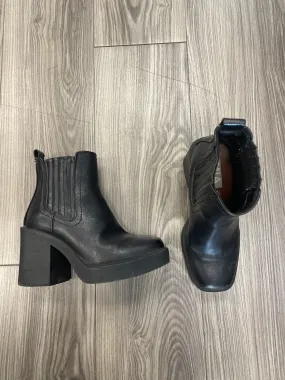 Black Boots Ankle Heels Mia, Size 6