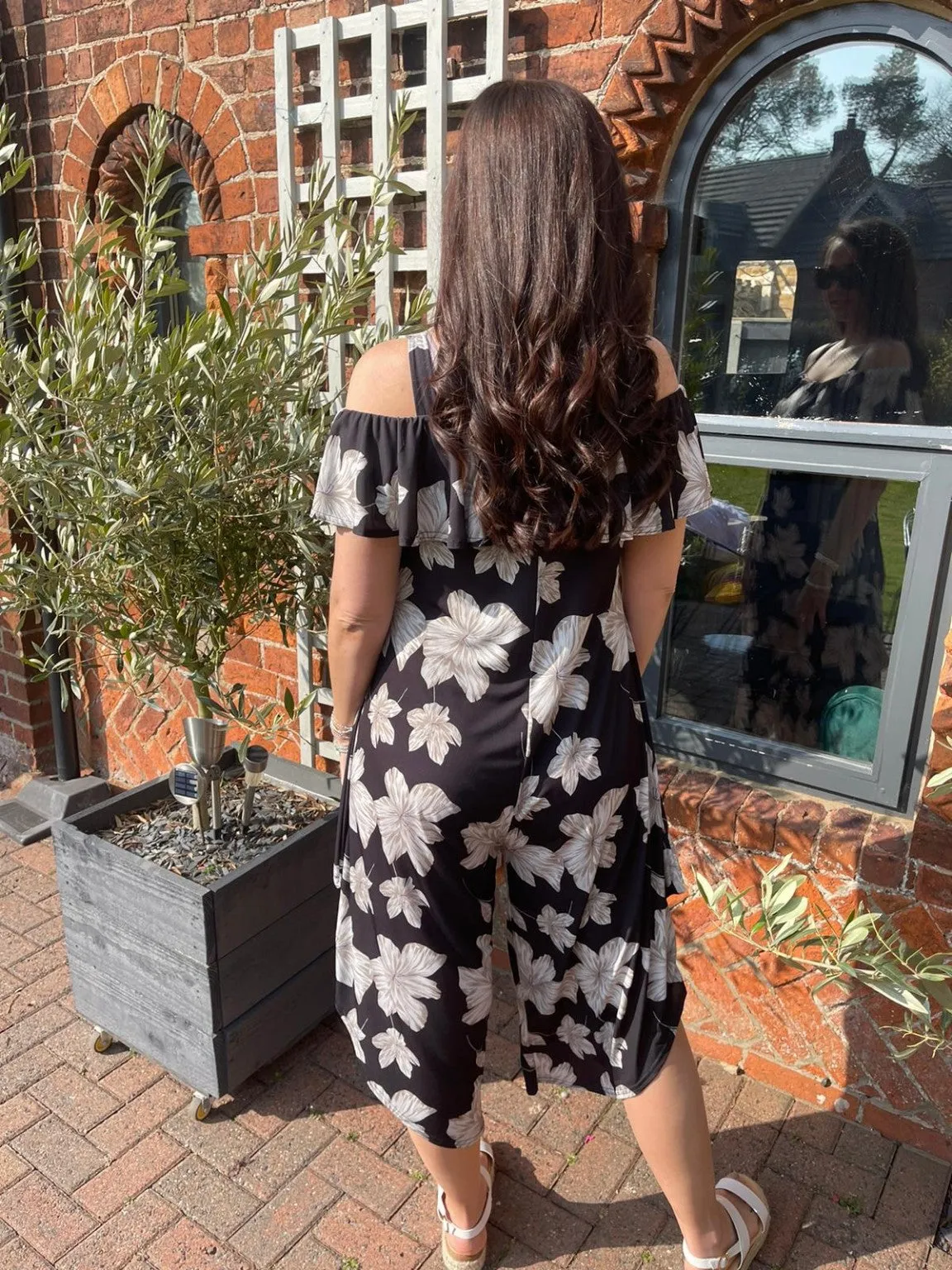 Black Floral Jumpsuit Hanna