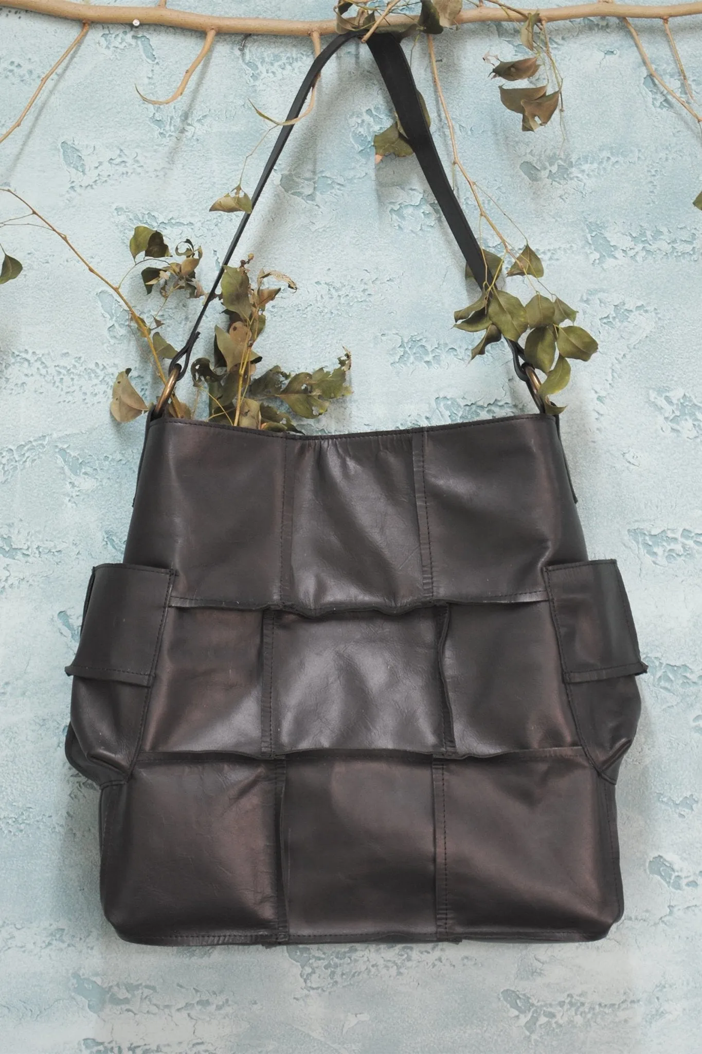 BLAZON - LEATHER PATCHWORK HAND BAG