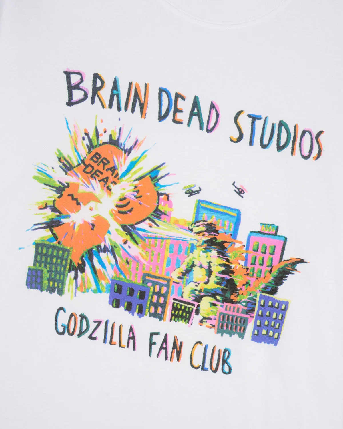 Brain Dead x Godzilla Fan Club T-shirt - White