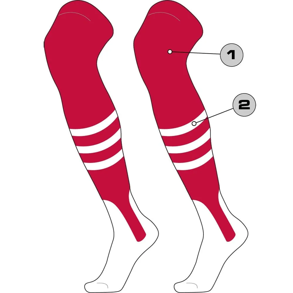 Custom Dugout Over the Knee Baseball Stirrup Socks Pattern B