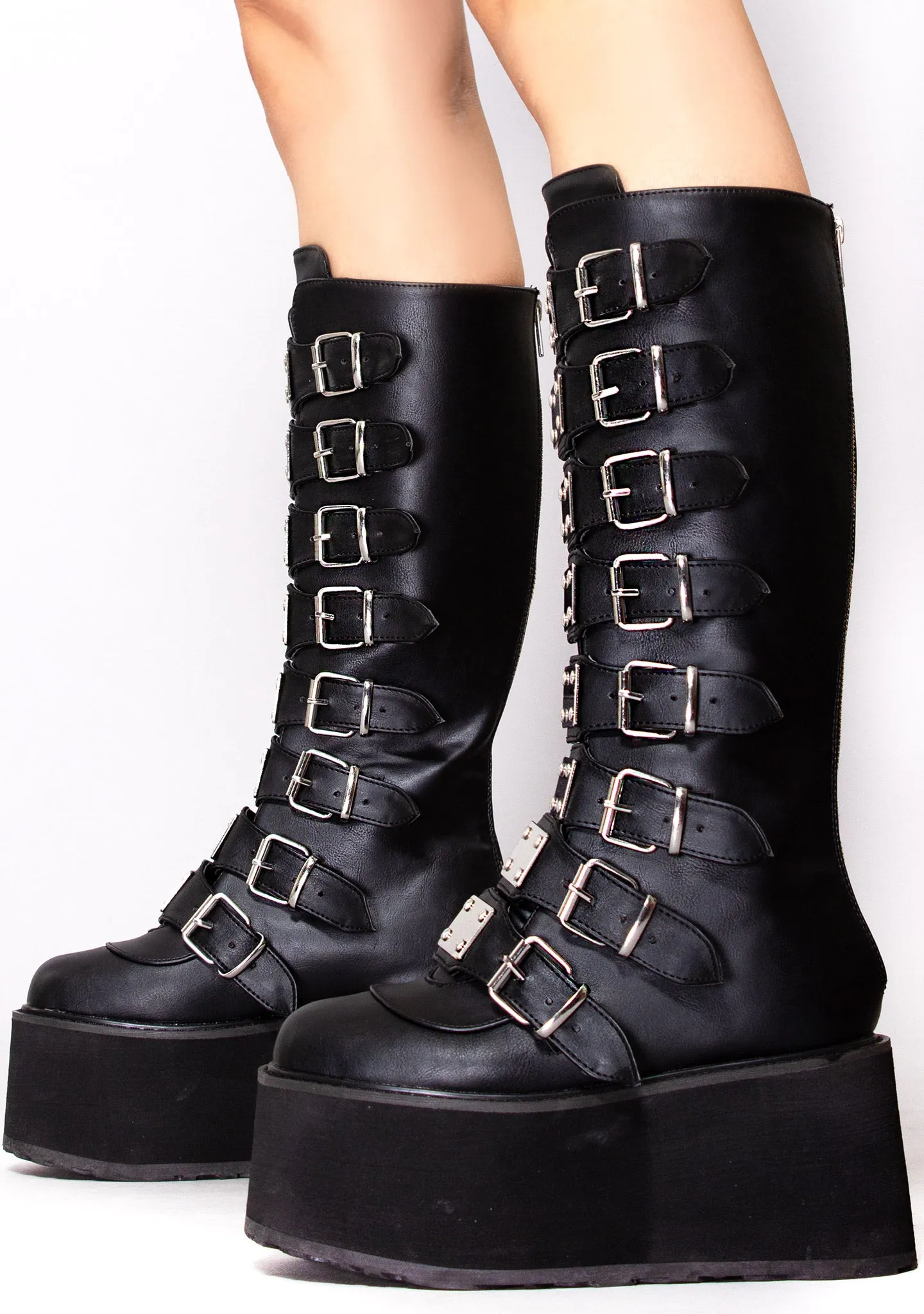 DAMNED 318 Obsession Black Platform Boots