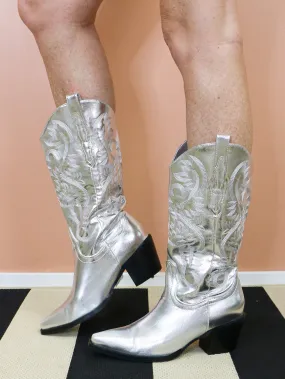 Danilo Silver Metallic Boots