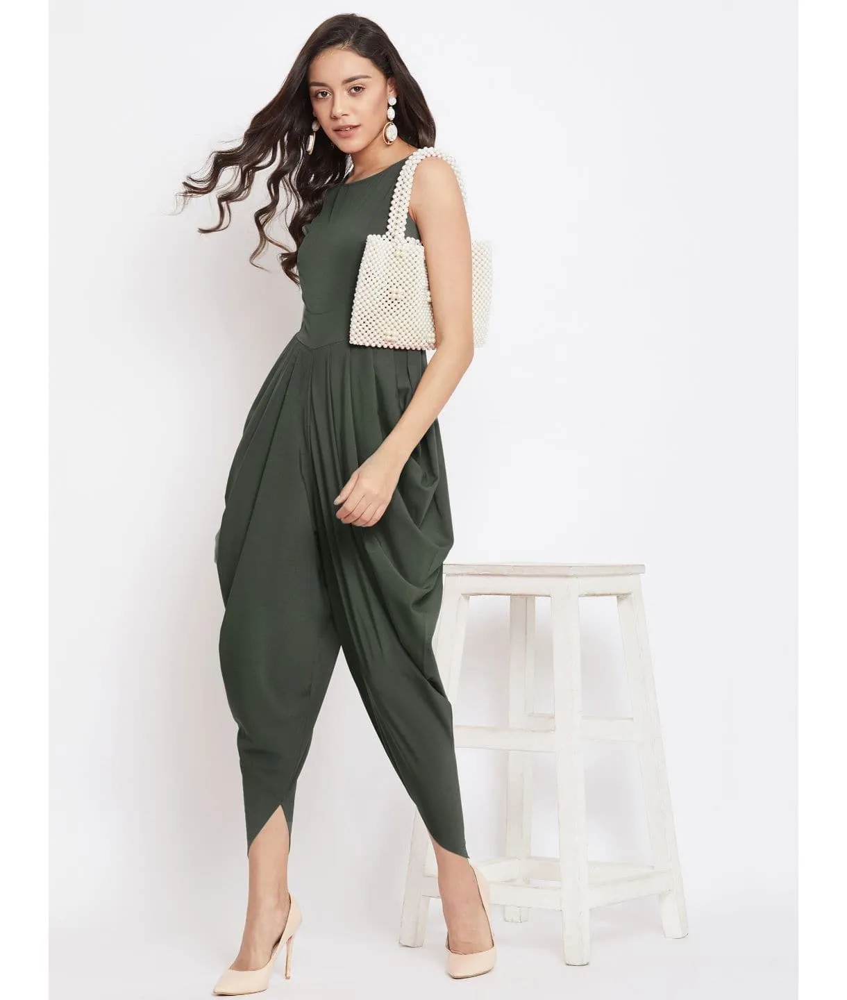 Elasticated Ethnic Dhoti Jumpsuit