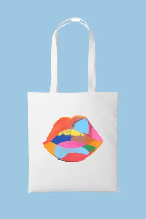 Essentials: Graffiti Lips Tote Bag