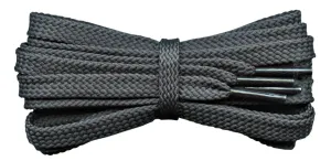 Flat 8 mm Grey Shoe Laces for Trainers and Sports Shoes.