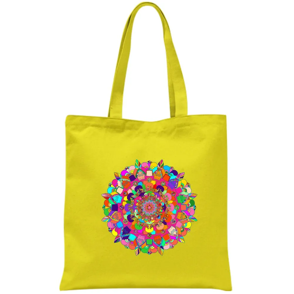 Hand-Drawn Mandala Art Cotton Bag - Stunning Design