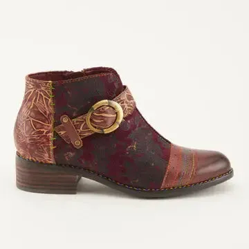 L'ARTISTE GEORGIANA BOOTS - PURPLE MULTI LEATHER