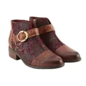 L'ARTISTE GEORGIANA BOOTS - PURPLE MULTI LEATHER