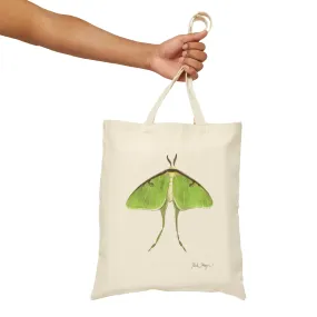 Luna Moth Cotton Canvas Tote Bag