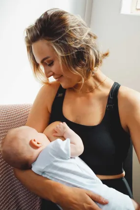 Mama Maternity Sports Bra - Black