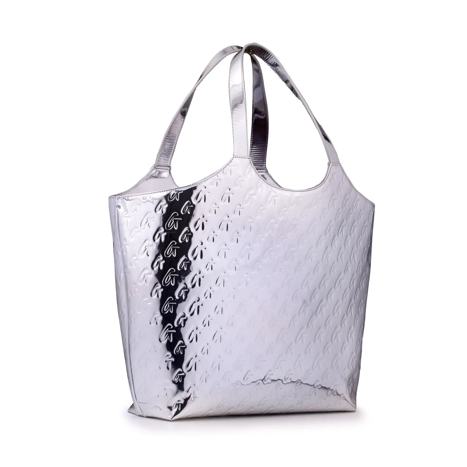 MAXI TOTE BAG METALLIC SILVER