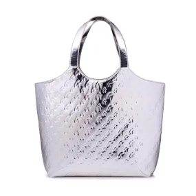 MAXI TOTE BAG METALLIC SILVER