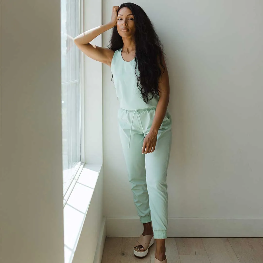 Mint Tank Jumpsuit