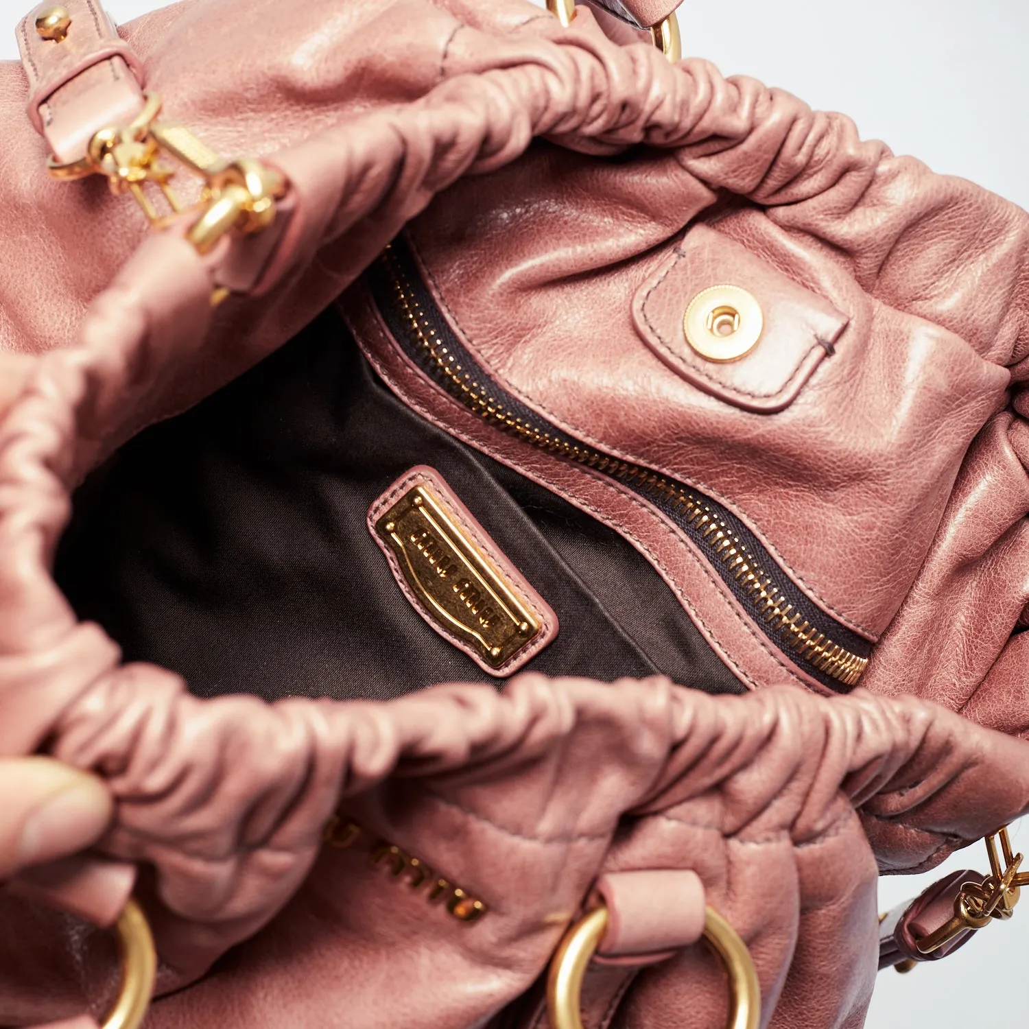 MIU MIU LEATHER HAND BAG