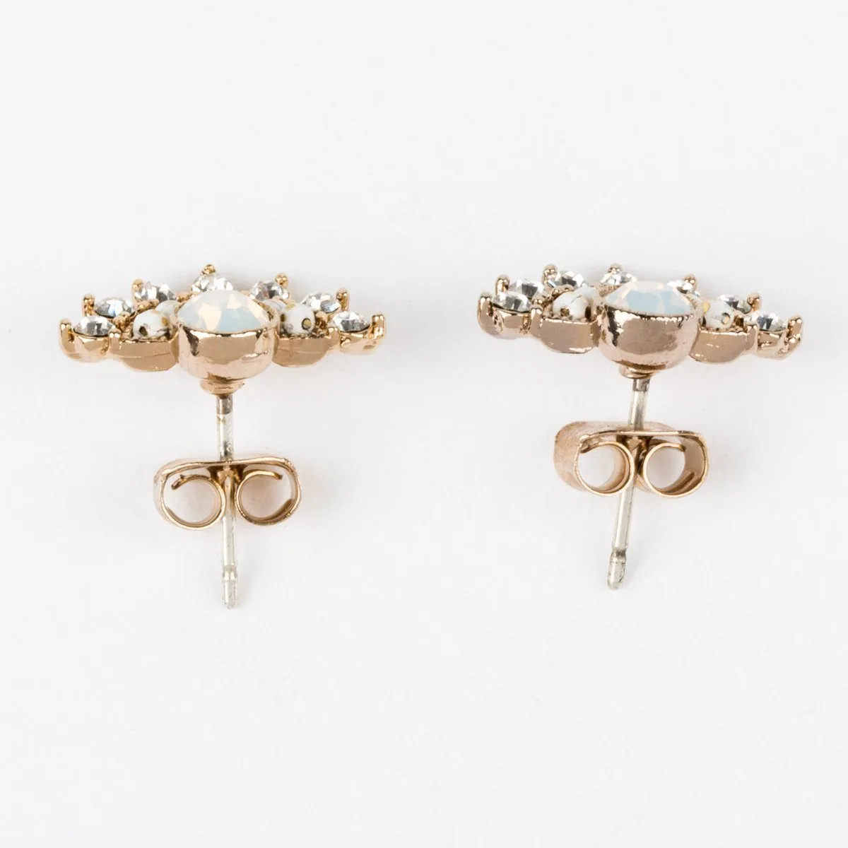 Nico Fan Earrings in White Opal