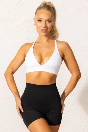 NKD Low Neck Sports Bra | White