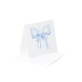 Over the Moon - Blue Bow Enclosure Card