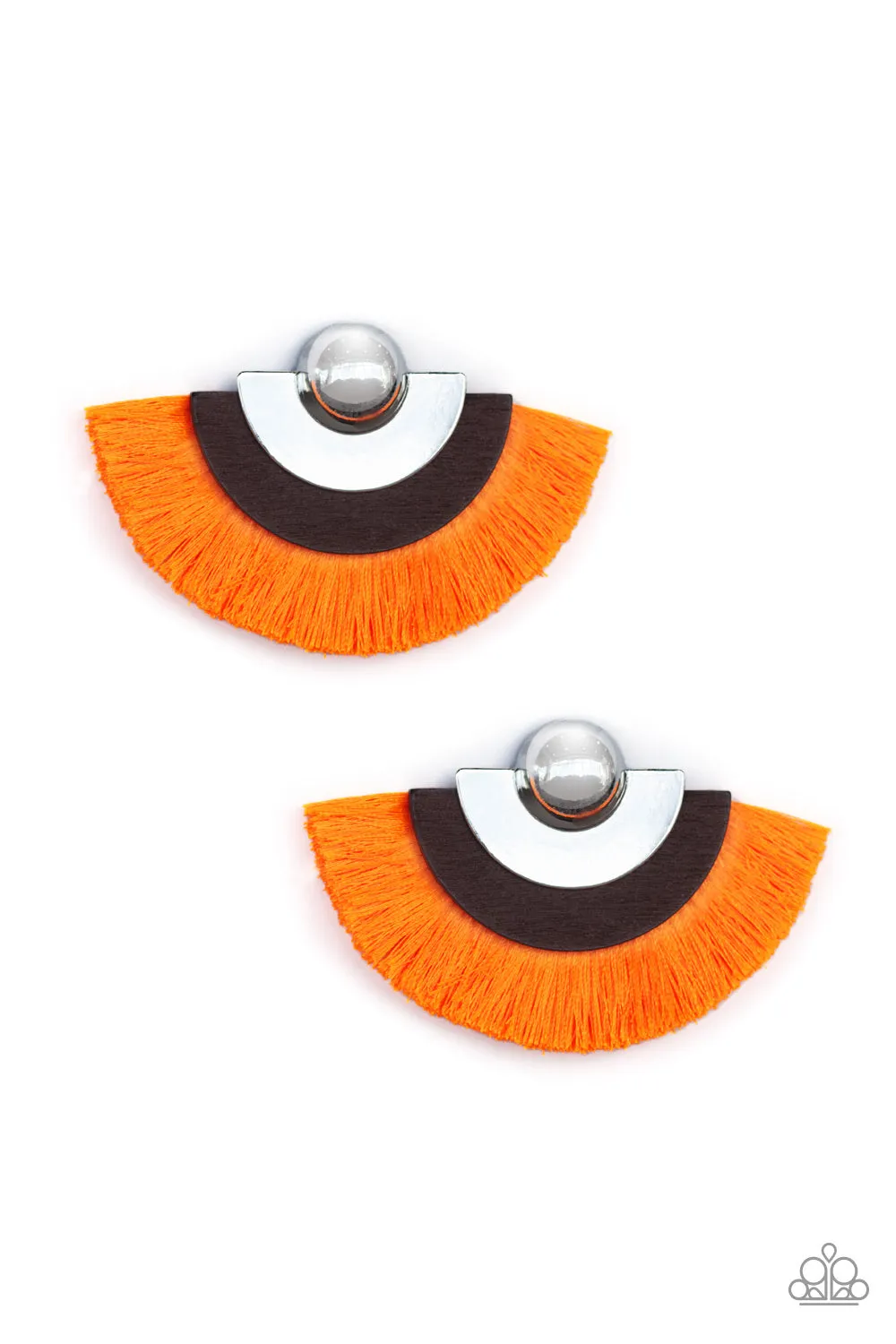 Paparazzi Accessories - Fan The FLAMBOYANCE - Orange Earrings