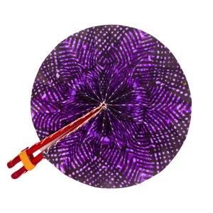 Purple African Print Fan - FAN65