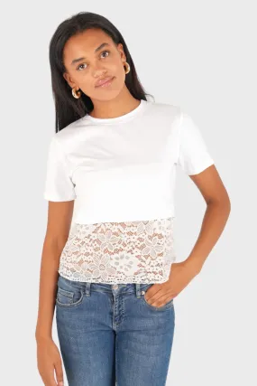 "Lace" t-shirt white